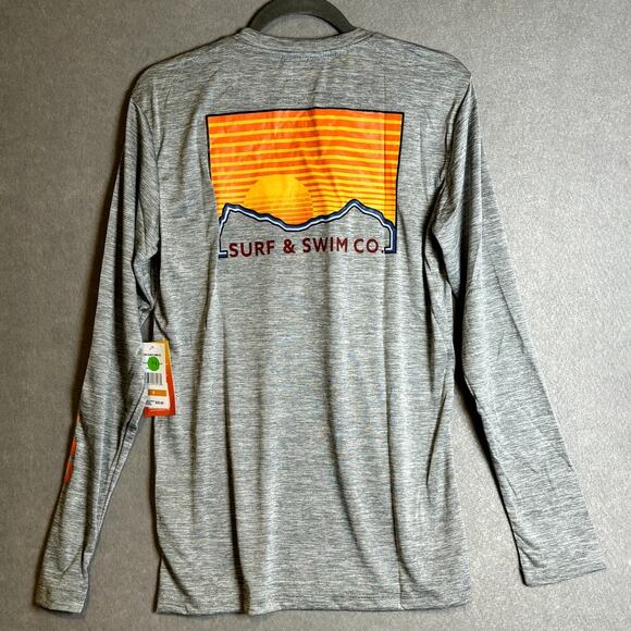 Surf & Swim Swim Fish Pool Cruise Shirt Men's UPF 50 Gray S - Picture 4 of 5